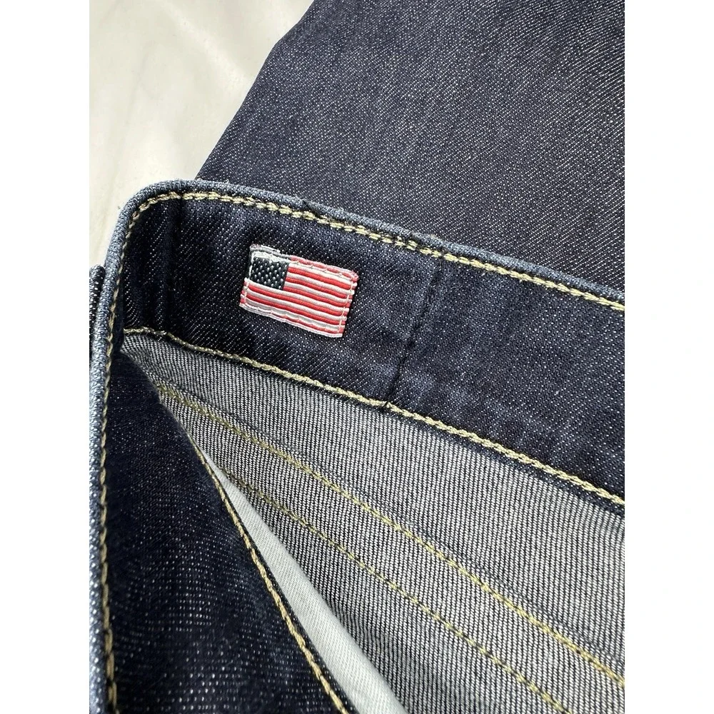True Religion Geno Dark Wash Straight Flap Pocket Mens Jeans 38x33 5M2VJGLM00482